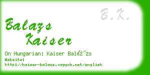 balazs kaiser business card